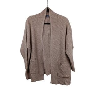 American Eagle Outfitters Womens Open Front Cardigan Tan Waffle Knit XS‎ S